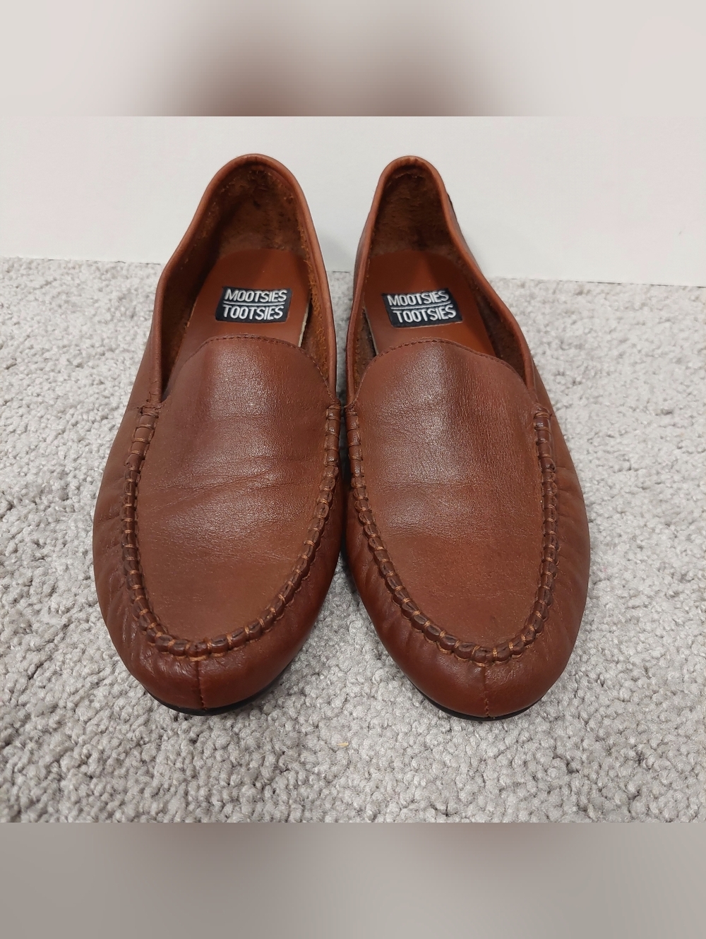 Mootsies Tootsies Loafer Moccasin Driving Shoe Brown Size 9